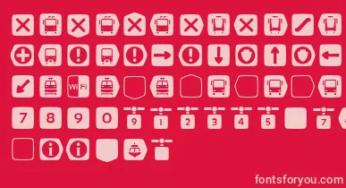 Metrofont font – Pink Fonts On Red Background