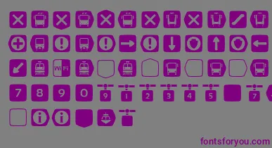 Metrofont font – Purple Fonts On Gray Background