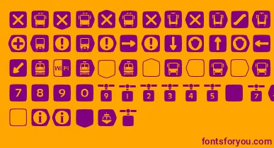 Metrofont font – Purple Fonts On Orange Background