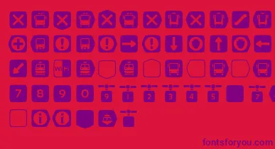 Metrofont font – Purple Fonts On Red Background