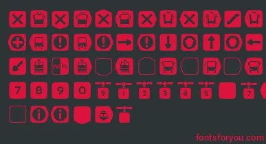 Metrofont font – Red Fonts On Black Background