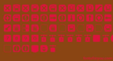 Metrofont font – Red Fonts On Brown Background
