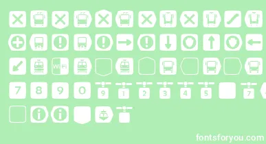 Metrofont font – White Fonts On Green Background
