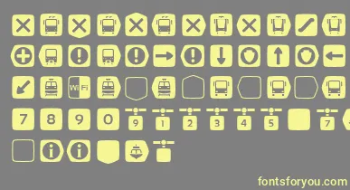 Metrofont font – Yellow Fonts On Gray Background