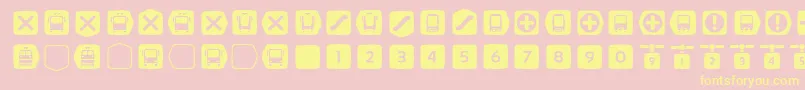 Metrofont Font – Yellow Fonts on Pink Background