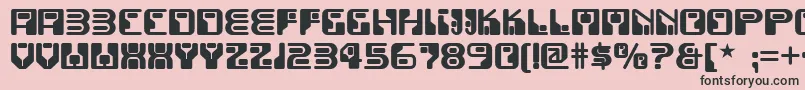 Funkyrundkopfnf Font – Black Fonts on Pink Background