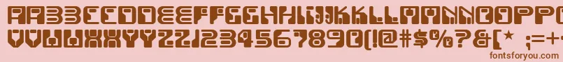 Funkyrundkopfnf Font – Brown Fonts on Pink Background