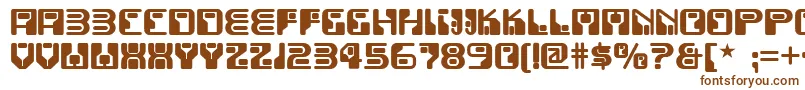 Funkyrundkopfnf-Schriftart – Braune Schriften auf weißem Hintergrund