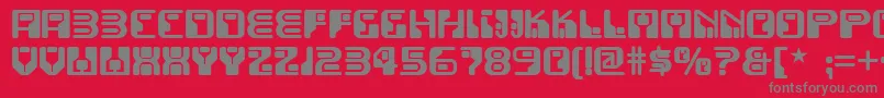 Funkyrundkopfnf Font – Gray Fonts on Red Background