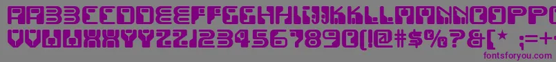 Funkyrundkopfnf-Schriftart – Violette Schriften auf grauem Hintergrund