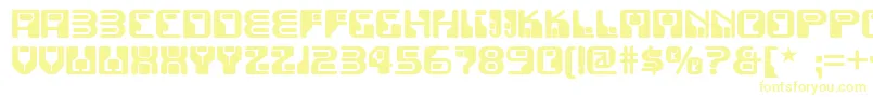 Funkyrundkopfnf Font – Yellow Fonts on White Background