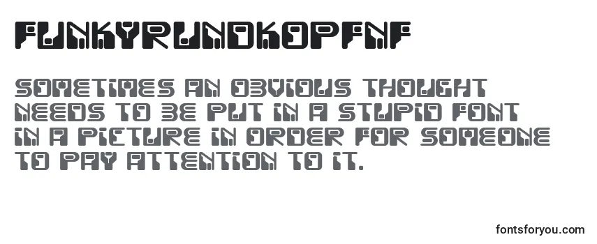 Review of the Funkyrundkopfnf Font