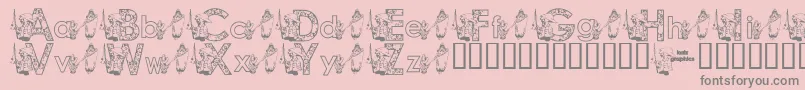 Czcionka KgFisherman – szare czcionki na różowym tle