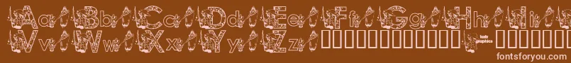 KgFisherman Font – Pink Fonts on Brown Background