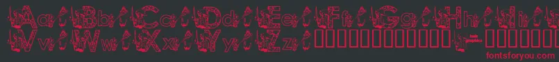 KgFisherman Font – Red Fonts on Black Background