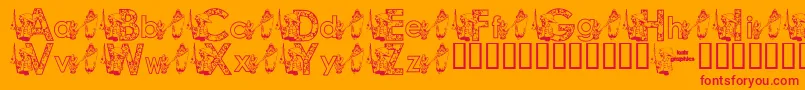 KgFisherman Font – Red Fonts on Orange Background