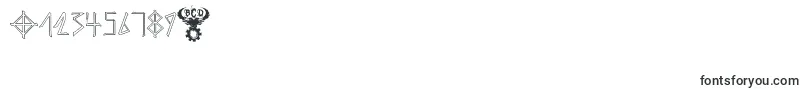 OdinsSpearRaggedHollow Font – Fonts for Numbers and Digits