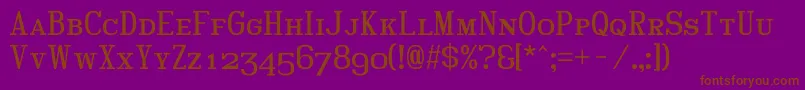 Шрифт Hindscap – коричневые шрифты на фиолетовом фоне