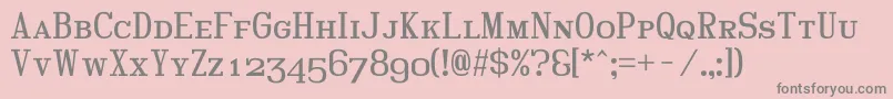 フォントHindscap – ピンクの背景に灰色の文字