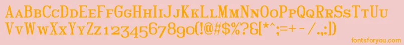 Hindscap Font – Orange Fonts on Pink Background