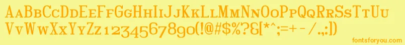 Hindscap Font – Orange Fonts on Yellow Background