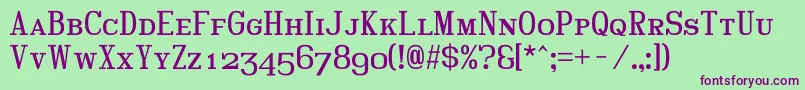 Hindscap Font – Purple Fonts on Green Background
