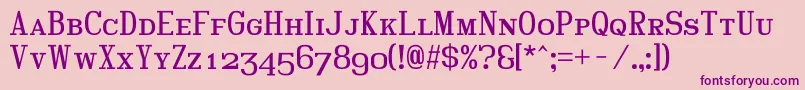 Hindscap-fontti – violetit fontit vaaleanpunaisella taustalla