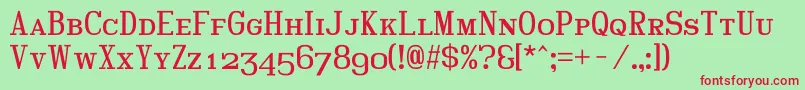 Hindscap Font – Red Fonts on Green Background