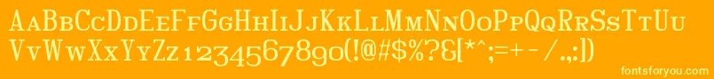 Hindscap Font – Yellow Fonts on Orange Background