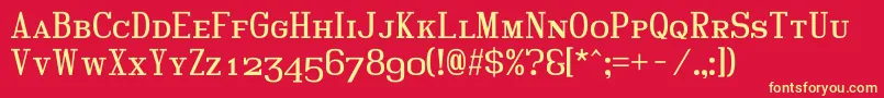 Hindscap Font – Yellow Fonts on Red Background