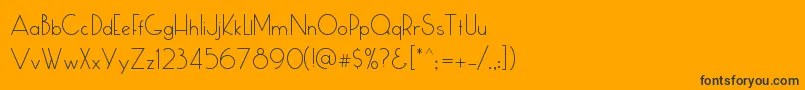 Cumulus Font – Black Fonts on Orange Background