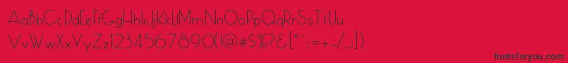 Cumulus Font – Black Fonts on Red Background