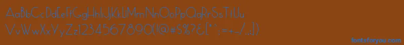 Cumulus Font – Blue Fonts on Brown Background
