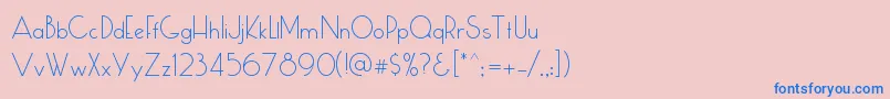 Cumulus Font – Blue Fonts on Pink Background