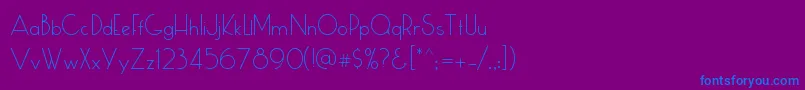 Cumulus Font – Blue Fonts on Purple Background