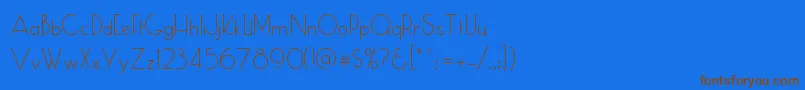 Cumulus Font – Brown Fonts on Blue Background