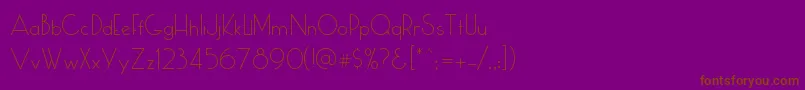 Cumulus Font – Brown Fonts on Purple Background