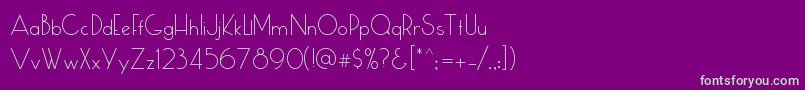 Cumulus Font – Green Fonts on Purple Background