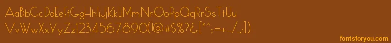 Cumulus Font – Orange Fonts on Brown Background