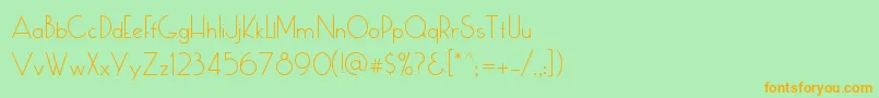 Cumulus Font – Orange Fonts on Green Background