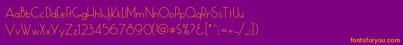 Cumulus Font – Orange Fonts on Purple Background