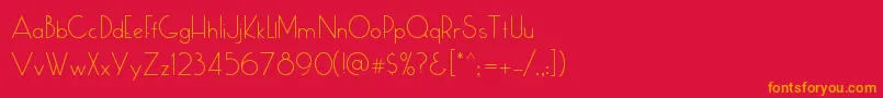 Cumulus Font – Orange Fonts on Red Background