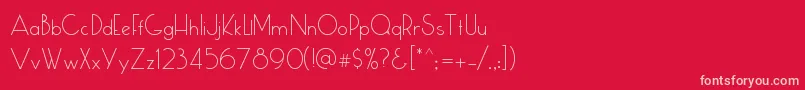 Cumulus Font – Pink Fonts on Red Background