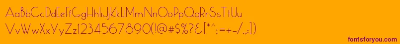 Cumulus Font – Purple Fonts on Orange Background