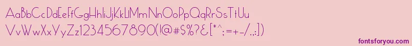 Cumulus Font – Purple Fonts on Pink Background