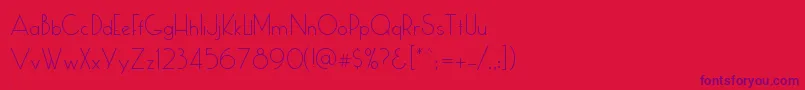 Cumulus Font – Purple Fonts on Red Background