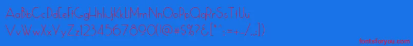 Cumulus Font – Red Fonts on Blue Background