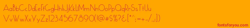 Cumulus Font – Red Fonts on Orange Background