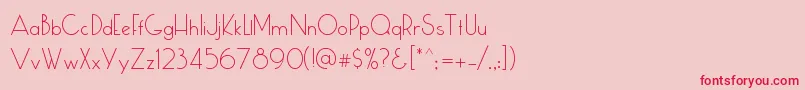 Cumulus Font – Red Fonts on Pink Background