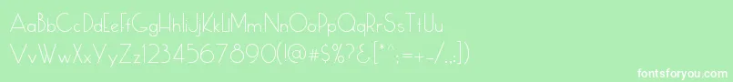 Cumulus Font – White Fonts on Green Background